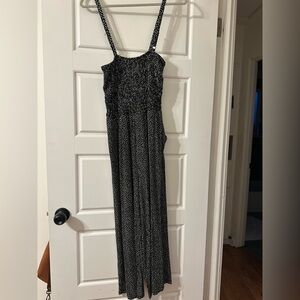 Old Navy Black and White Patterned Jumpsuit